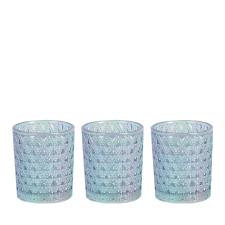 Aroma Blue Lustre 3 Tealight & Votive Holder Set